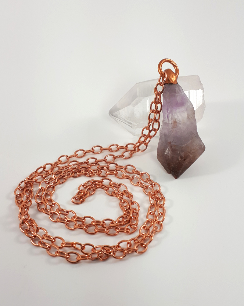 super seven crystal and copper necklace 
