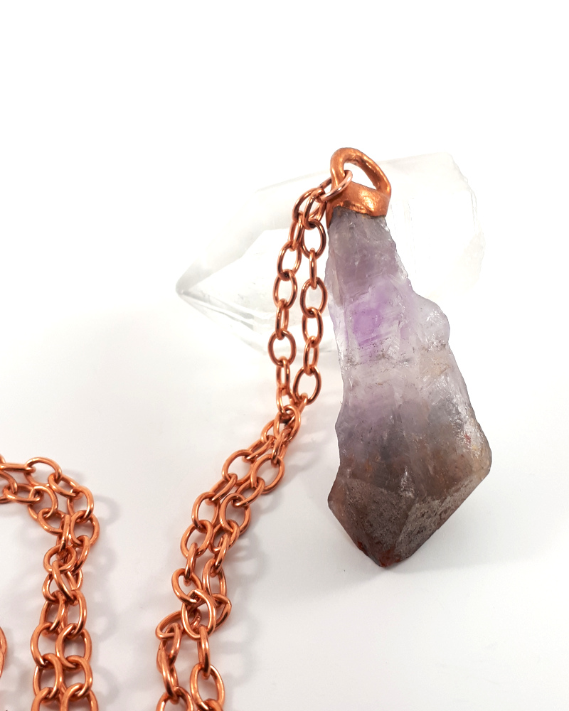 super seven crystal and copper necklace
